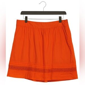 Ann Taylor Loft Women’s Size 12 A-Line Tangerine Eyelet Cotton Skirt Cottagecore